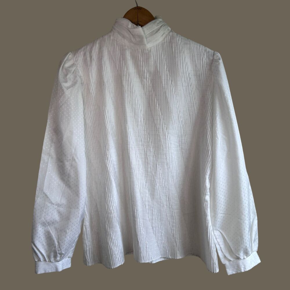 Vintage 70s Victorian Revival Rhoda Lee High Neck Blouse